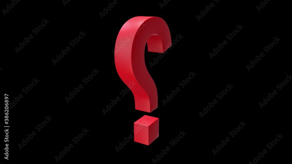 A red 3d question marks rotating on alpha channel background in seamless loop. A red 3d question marks rotating on alpha channel background in seamless loop.