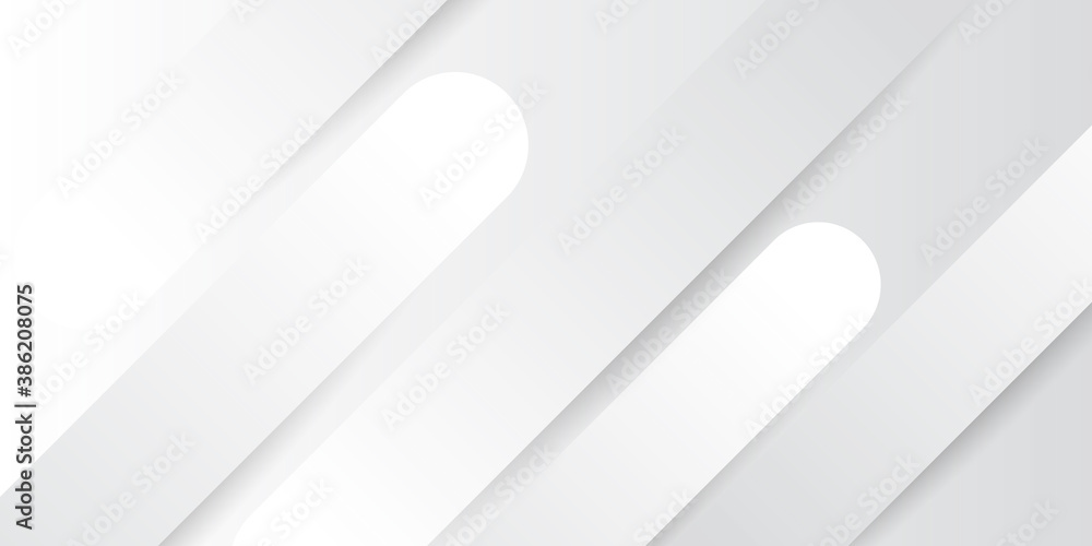 White abstract background with rounded rectangle element shapes. Vector ...