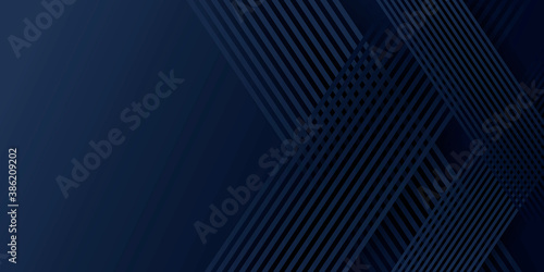 Dark blue abstract background with diagonal lines. Vector illustration design for presentation, banner, cover, web, flyer, card, poster, game, texture, slide, magazine, and powerpoint. 
