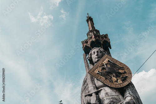 Marketplace roland statue in Bremen Germany