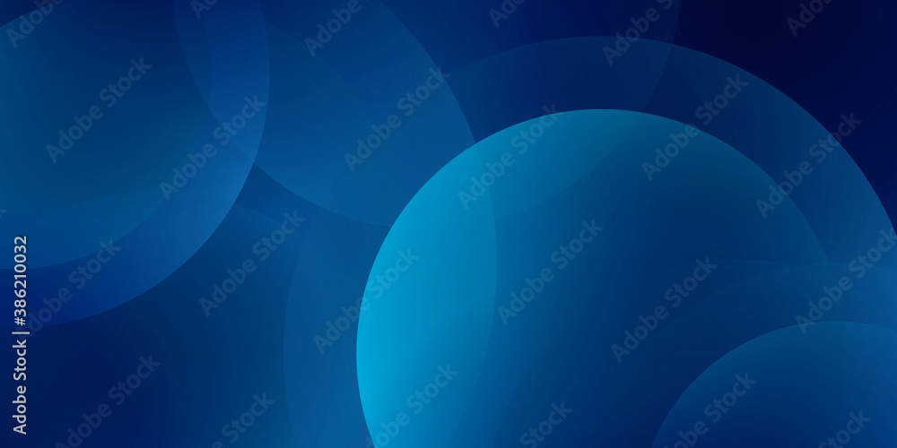 Abstract futuristic dark blue banner with a gradient circle shapes and blur Abstract futuristic dark blue banner with a gradient circle shapes and blur