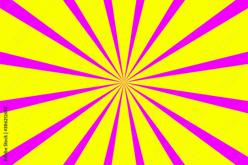 Pop art banner with rays. Explosion poster. Comic pattern with sunburst