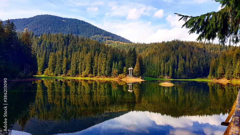 lake Sinevir  in the mountains Ukraine 