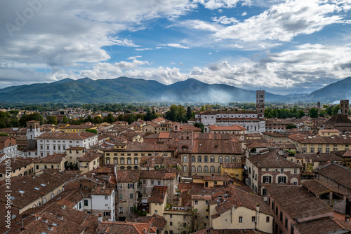 A panoramic view over Lucca