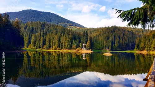 lake Sinevir in the mountains Ukraine 