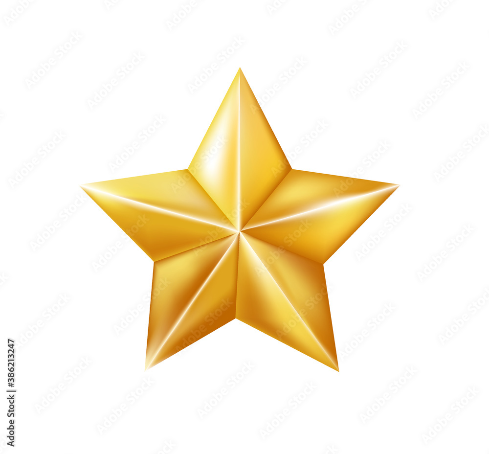 Golden star isolated. vector illustration Golden star isolated. vector illustration