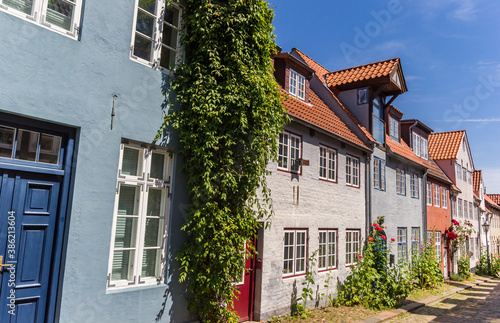 Historic old houses in th center of Flensburg, Germany © venemama