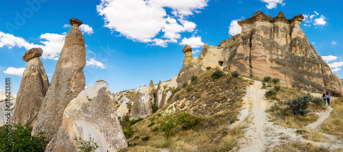 Tableau sur toile Fairy chimneys view  in Cappadocia of Turkey