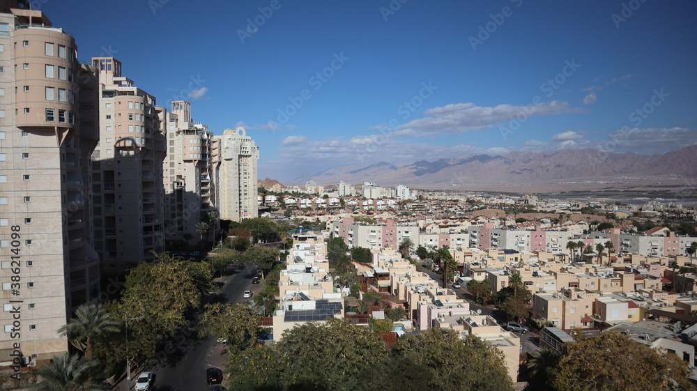 Top view of the city of Eilat