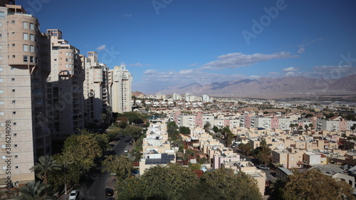 Tableau sur toile Top view of the city of Eilat