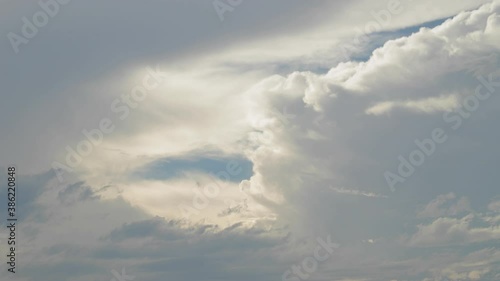 Time lapse of dramatic forming storm clouds of various shapes. 