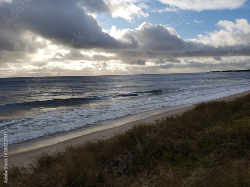 sunset over the beach