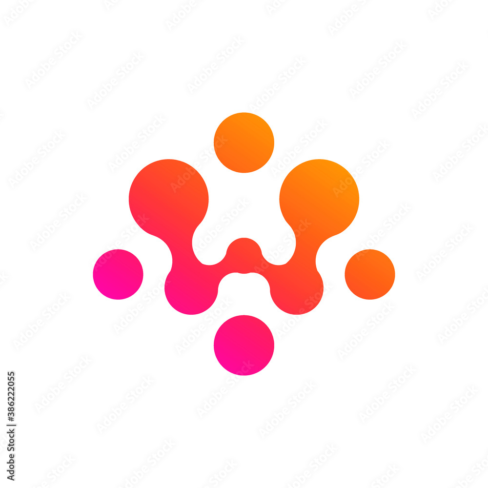 Letter W logo design template,Technology abstract dot connection cross vector logo icon circle logotype Letter W logo design template,Technology abstract dot connection cross vector logo icon circle logotype