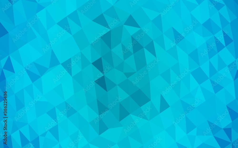 Light BLUE vector shining triangular pattern. Light BLUE vector shining triangular pattern.