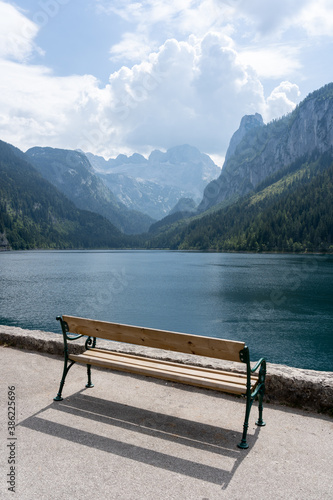 Cloudy Day at the Lake Gosausee in Upper Austria