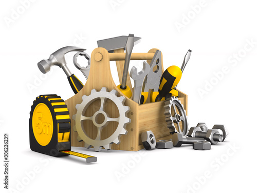 toolbox on white background...