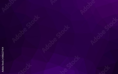 Dark Purple vector abstract polygonal texture.