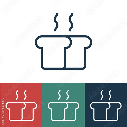 Linear vector icon with bread