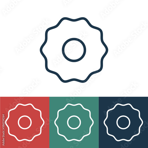 Linear vector icon with cookies
