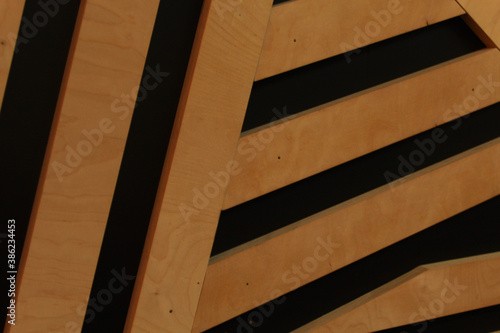 wood with black wall background