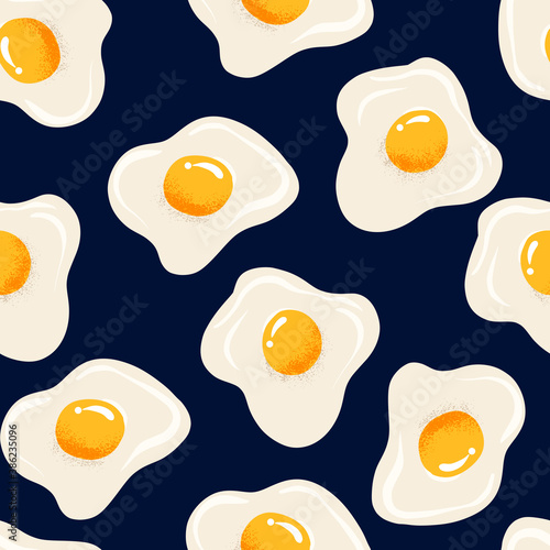 Seamless pattern with textured eggs. Vector.
