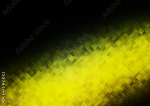 Dark Green, Yellow vector cover in polygonal style.