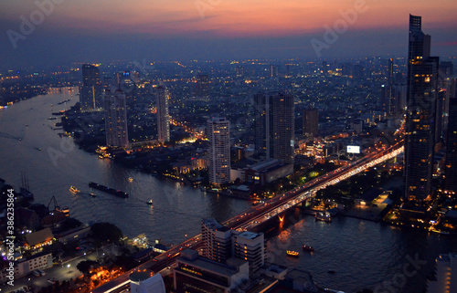 Bangkok, Thailand - Twilight View from Sky Bar