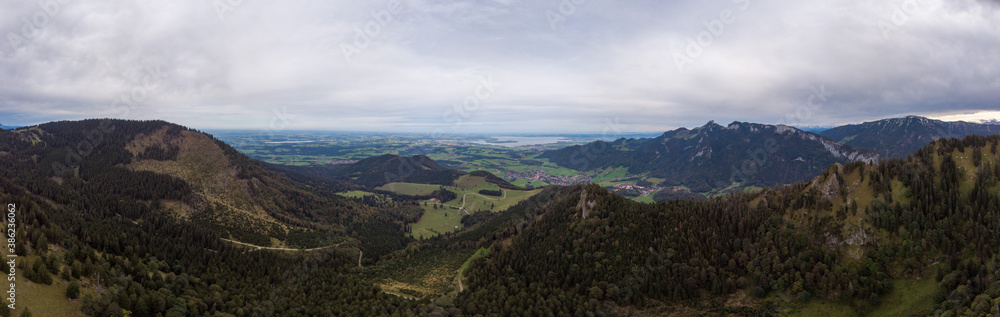 Fototapeta premium View of Lake Starnberg from Brauneck mountain
