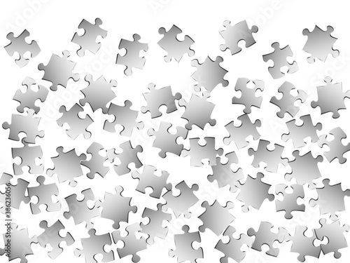 Business teaser jigsaw puzzle metallic silver 