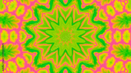 Abstract kaleidoscope background. Beautiful multicolor kaleidoscope texture. Unique kaleidoscope design.