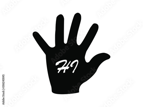 hand hi icon vector illustration EPS 10