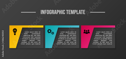 Business infographic with icons. Diagram. Vector