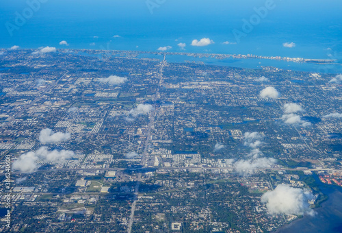 Aerial view of city of Tampa in Florida  USA 
