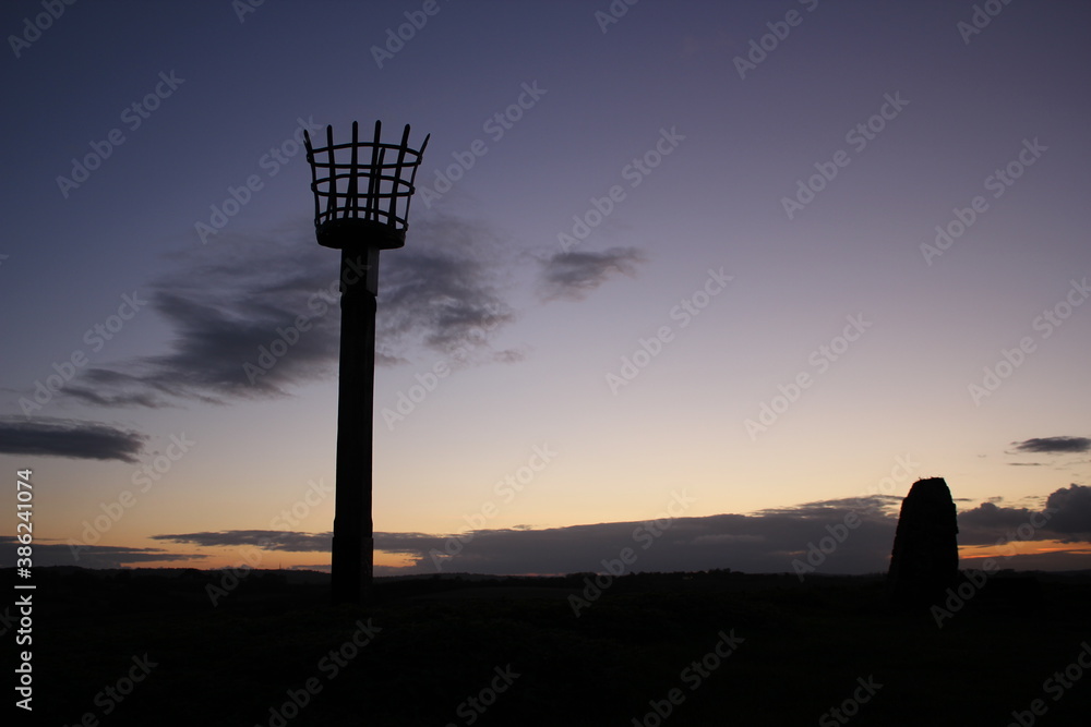 Beacons or fire beacon are a warning signal system of historical Uk lit