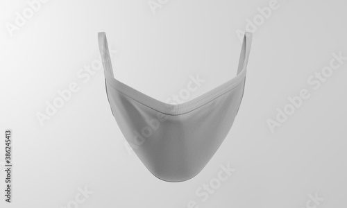 white face mask white background