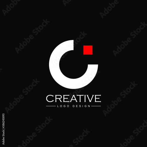 C or CC initial letter logo design template vector EPS 10