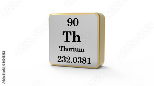 3d Thorium Element Sign. Stock image.