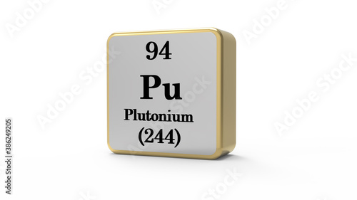 Tableau sur toile 3d Plutonium Element Sign. Stock image.