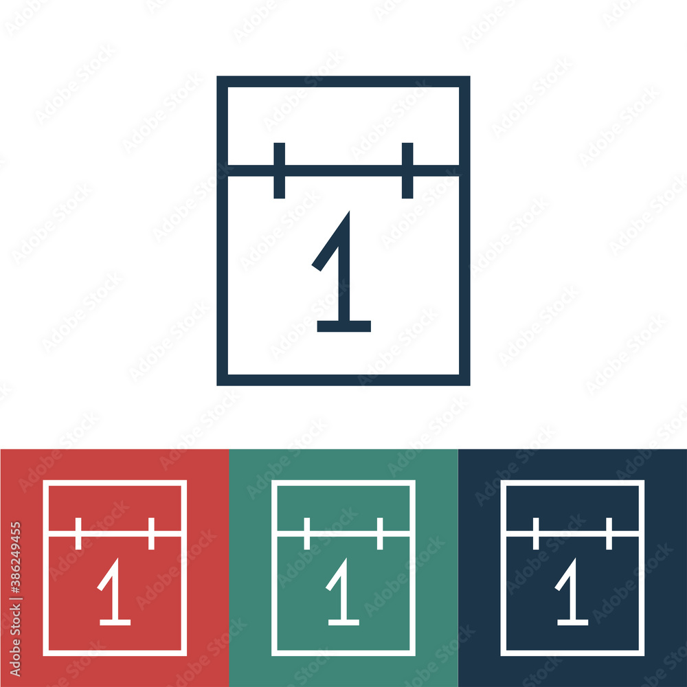 Linear vector icon with calendar Linear vector icon with calendar