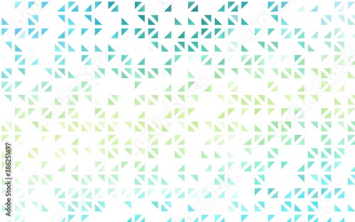 Light Green  Yellow vector background with triangles.