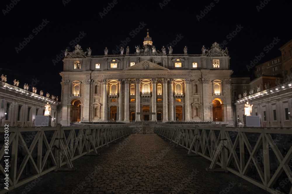 Saint Peter's at night