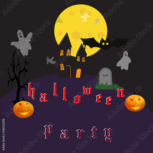 Banner, poster for Halloween, dark and incendiary, vector illustration