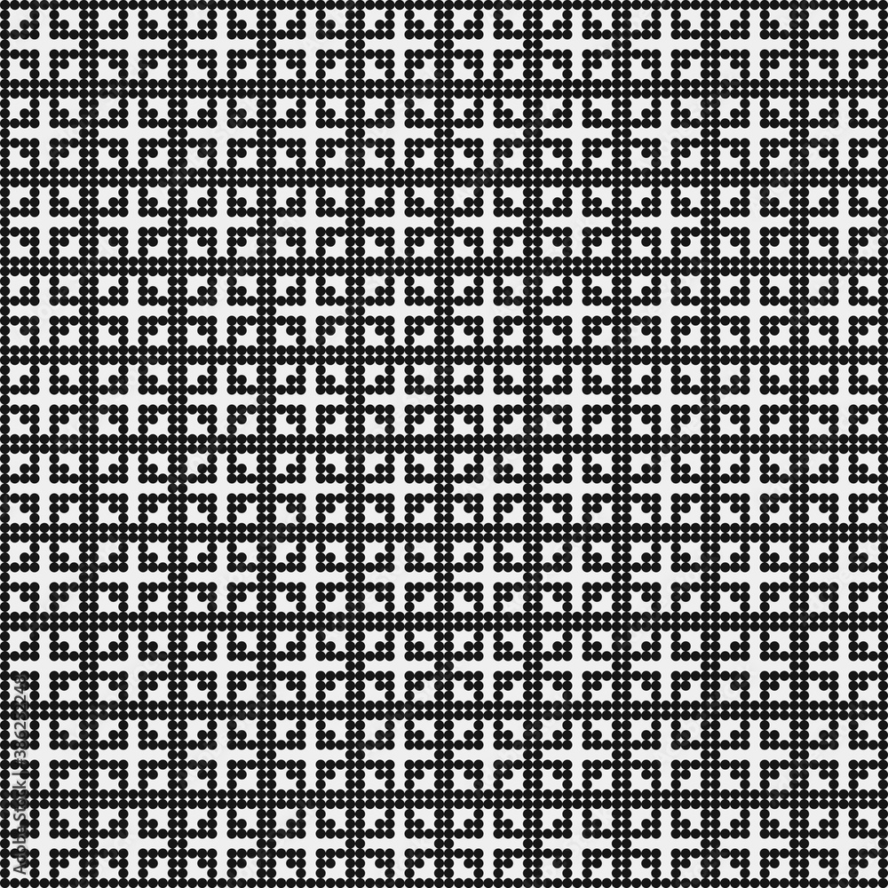 Fototapeta premium Abstract Cross Pattern Dots Logo generative computational art illustration