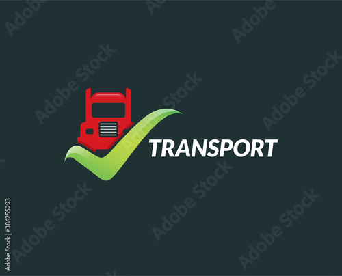 minimal transport logo template - vector illustration