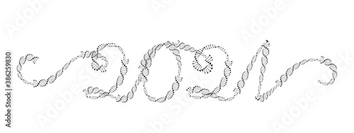 Human Dna 2019 Vector Numbers for Calendar Design