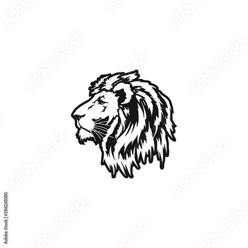Fototapeta Naklejka Na Ścianę i Meble -  lion head logo vector art
