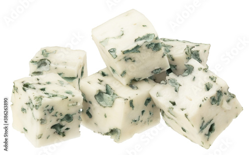 blue cheese isolated on a white background