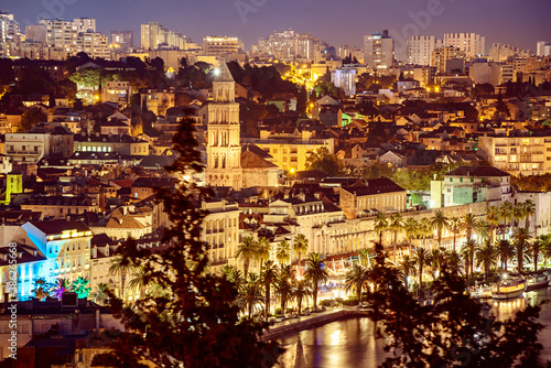 Split at night, Croatia