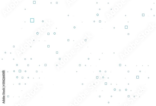 Light BLUE vector layout with circle spots, cubes.