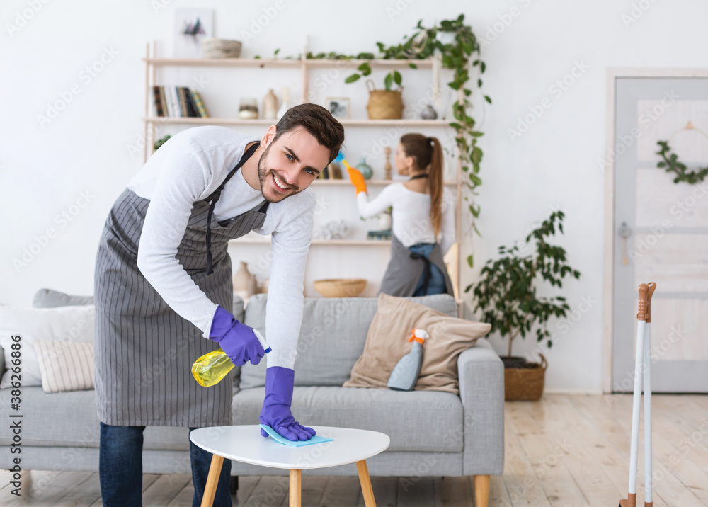 Stay at home and cleaning flat spending quarantine together Stay at home and cleaning flat spending quarantine together
